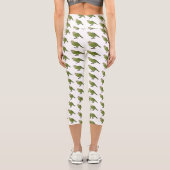 Cartoon Kakapo Capri Leggings (Rückseite)