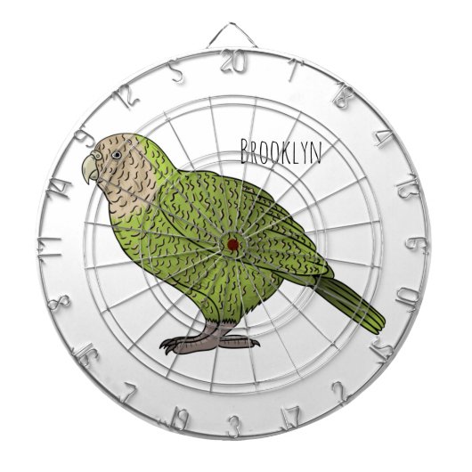 Cartoon Kakapo Dartscheibe (vorne)