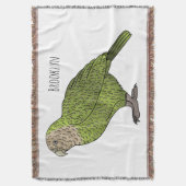 Cartoon Kakapo Decke (Vorderseite Vertikal)