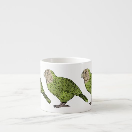Cartoon Kakapo Espressotasse (Vorderseite)