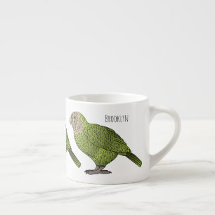 Cartoon Kakapo Espressotasse
