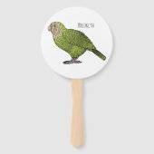 Cartoon Kakapo Fächer (Rückseite)