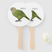 Cartoon Kakapo Fächer (Vorne und Hinten)