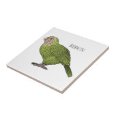 Cartoon Kakapo Fliese (Seite)