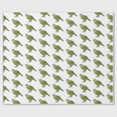 Cartoon Kakapo Geschenkpapier (Flach)