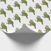 Cartoon Kakapo Geschenkpapier (Ecke)