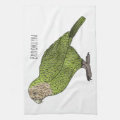 Cartoon Kakapo Geschirrtuch (Vertikal)