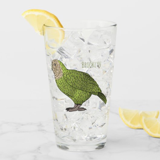 Cartoon Kakapo Glas (Vorderseite Ice)