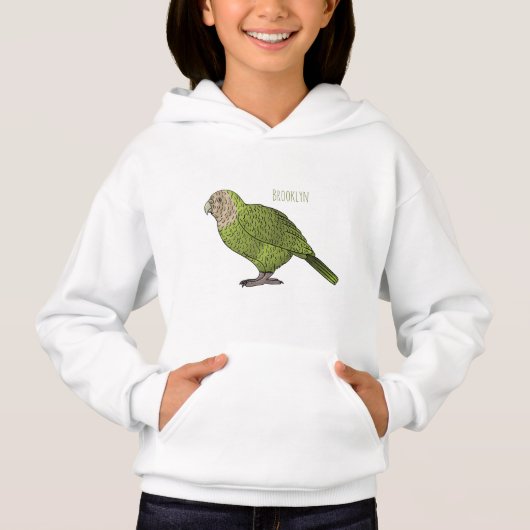 Cartoon Kakapo Hoodie (Vorderseite)