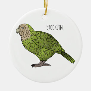 Cartoon Kakapo Keramik Ornament
