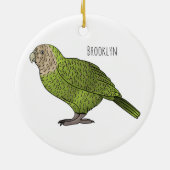 Cartoon Kakapo Keramik Ornament (Hinten)