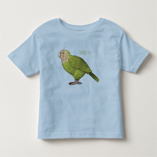 Cartoon Kakapo Kleinkind T-shirt (Vorderseite)