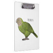 Cartoon Kakapo Klemmbrett (Rechts)