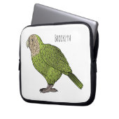 Cartoon Kakapo Laptopschutzhülle (Vorderseite Links)