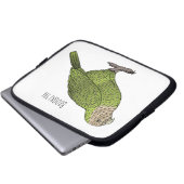 Cartoon Kakapo Laptopschutzhülle (Vorne Knopf)