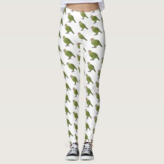 Cartoon Kakapo Leggings (Vorderseite)