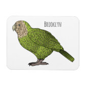 Cartoon Kakapo Magnet (Horizontal)
