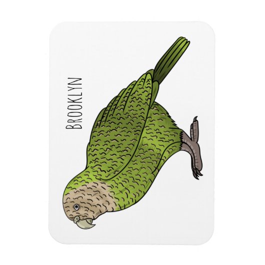 Cartoon Kakapo Magnet (Vertikal)
