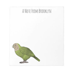 Cartoon Kakapo Notizblock