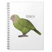 Cartoon Kakapo Notizblock (Vorderseite)