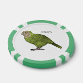Cartoon Kakapo Pokerchips (Einzeln)