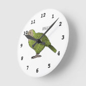 Cartoon Kakapo Runde Wanduhr (Winkel)