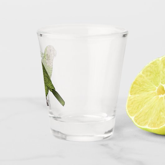 Cartoon Kakapo Schnapsglas (Rechts)
