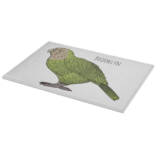 Cartoon Kakapo Schneidebrett (Ecke)