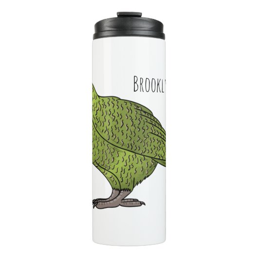 Cartoon Kakapo Thermosbecher (Vorderseite)