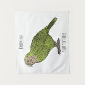 Cartoon Kakapo Wandteppich (Vorderseite)