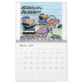 Cartoon-Kalender für Sumpfzeichen Kalender (Feb 2027)