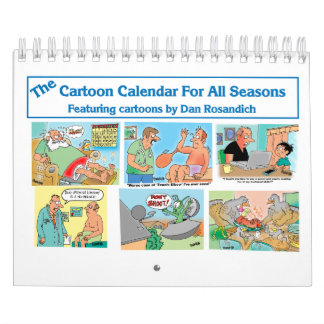 Cartoon-Kalender während aller Jahreszeiten Kalender