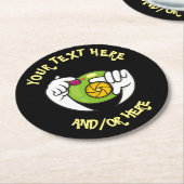 Cartoon-Kamera Runder Pappuntersetzer (Angewinkelt)