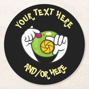 Cartoon-Kamera Runder Pappuntersetzer