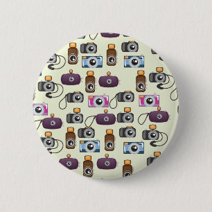 Cartoon-Kameramuster Button