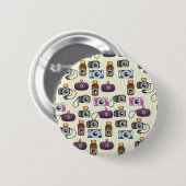 Cartoon-Kameramuster Button (Vorne & Hinten)