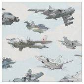 Cartoon-Kampfflugzeug Stoff (Nahaufnahme)