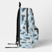 Cartoon-Kampfflugzeuge Bedruckter Rucksack (Links)
