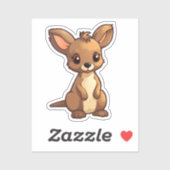 Cartoon Kangaroo Aufkleber (Blatt)
