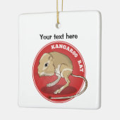 Cartoon Kangaroo Rat Keramikornament (Links)