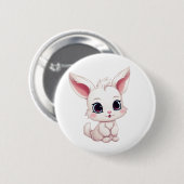 Cartoon-Kaninchen-Abbildung Button (Vorne & Hinten)