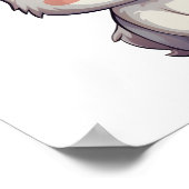 Cartoon-Kaninchen-Abbildung Poster (Ecke)