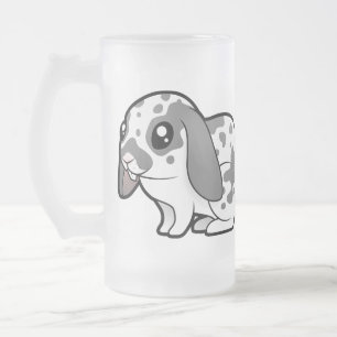 Cartoon-Kaninchen (glattes Haar des schlaffen Mattglas Bierglas