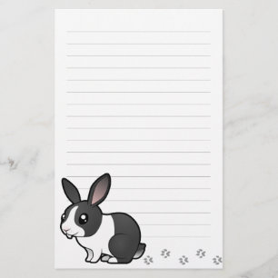 Cartoon Kaninchen (raue, glatte Haare des Hundes) Briefpapier