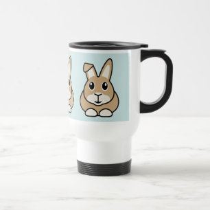 Cartoon-Kaninchen-Reise-Tasse Reisebecher