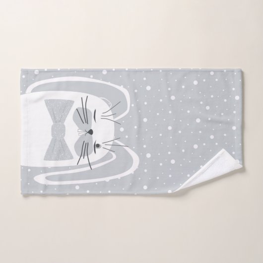 Cartoon Kaninchen, Symbol 2023. Badhandtuch Set (Handtuch)