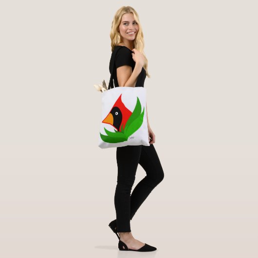 Cartoon Kardinal Bird Tasche (Am Model)