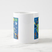 Cartoon Karte Brasiliens Jumbo-Tasse (Vorderseite)