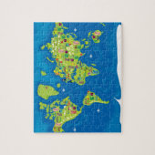 Cartoon-Karte des Weltpuzzlespiels Puzzle (Vertikal)