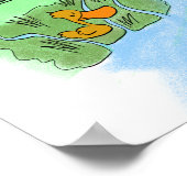 Cartoon-Karte einer imaginären Hafenstadt Poster (Ecke)